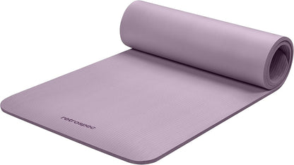 Solana Yoga Mat 1/2" Thick W/Nylon Strap for Men & Women - Non Slip Exercise Mat for Yoga, Pilates, Stretching, Floor & Fitness Workouts