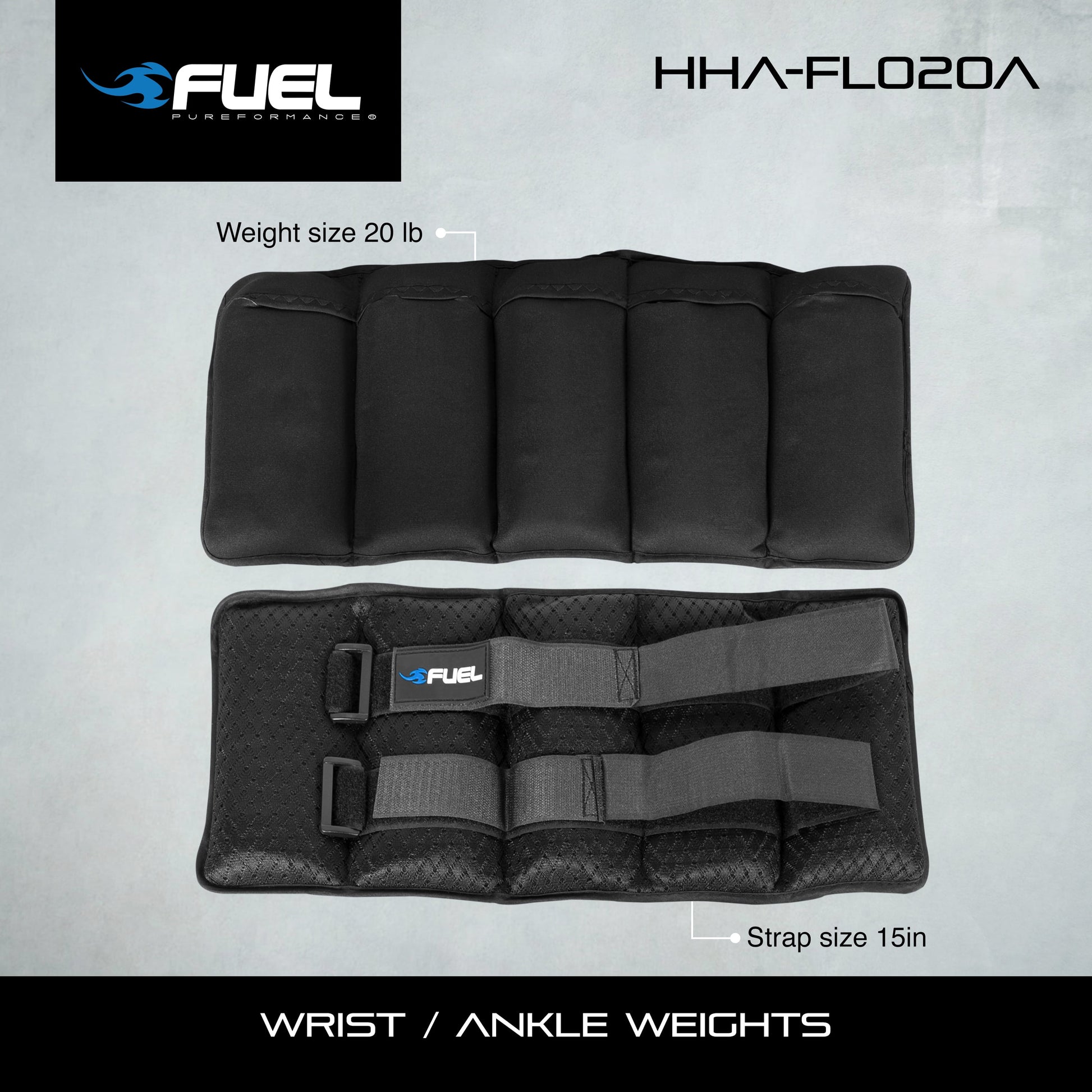 Adjustable Wrist/Ankle Weights, 10-Pound Pair (20 Lb Total)