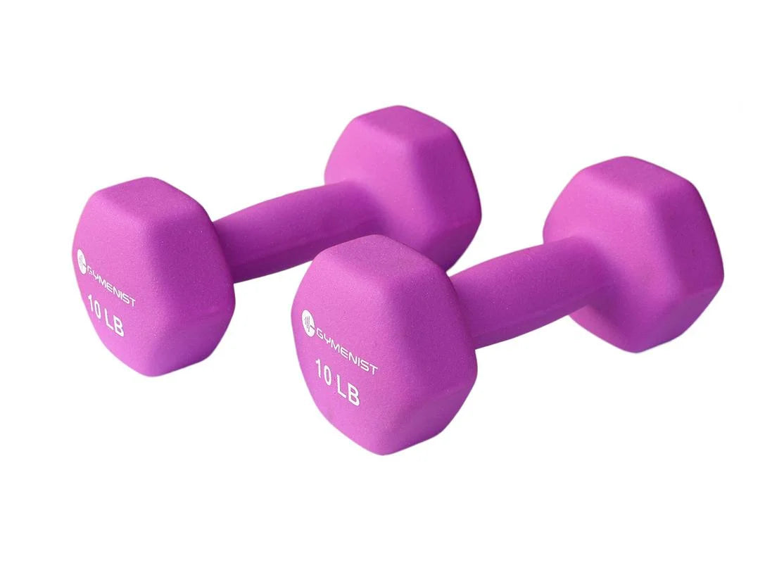 Non-Slip Grip Neoprene Dumbbell, Light Purple, 2 Count