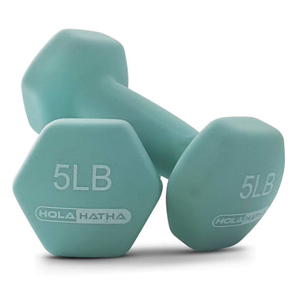 2, 3, & 5 Pound Neoprene Dumbbell Free Weight Set W/ Rack, Pastel