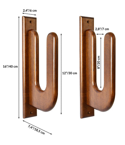 Surfboard Rack Holder Hooks Ash Tree Wood Eco Friendly Display Natural Finish