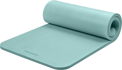 Solana Yoga Mat 1" Thick with Nylon Carry Strap for Men & Women - Non Slip Exercise Mat for Home Yoga, Pilates, Stretching, Floor & Fitness Workouts