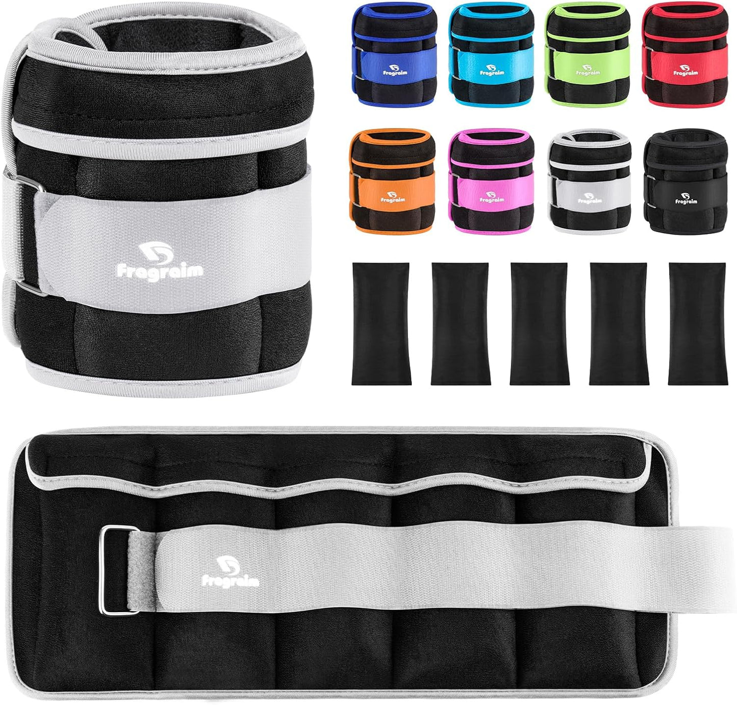 Adjustable Ankle Weights 1-3/4/5/6/8/10/12/15/20 LBS Pair with Removable Weight for Jogging, Gymnastics, Aerobics, Physical Therapy