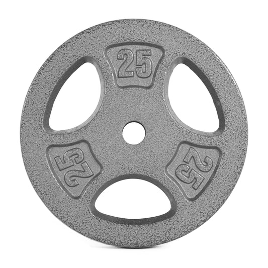 Barbell Standard Weightlifting Plate, 25 Lbs, Single