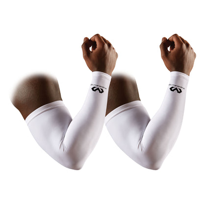 Sport Polyester Compression Arm Sleeves (2 Pack) – Black, Unisex, Large/X-Large, Ideal for Sports & Performance Support