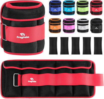 Adjustable Ankle Weights 1-3/4/5/6/8/10/12/15/20 LBS Pair with Removable Weight for Jogging, Gymnastics, Aerobics, Physical Therapy